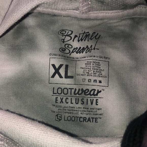 BRITNEY SPEARS LIMITED EDITION LOOTCRATE TIE DYED XL HOODIE NEW CONDITION - Picture 6 of 6